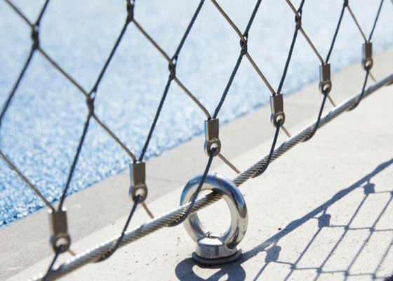 Anti  Alkali Architectural Wire Mesh With Stainless Steel Cable 2.0mm