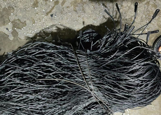 25x25mm Black Oxide Wire Rope Stainless Steel Safety Netting Customized 2.0 Mm