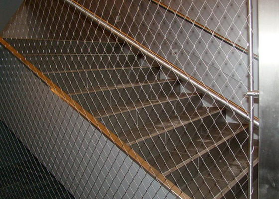 Ferrule Rope Mesh 2.5mm Stainless Steel Netting For Stair Railing