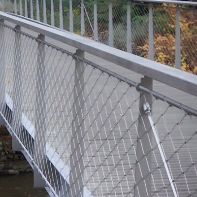 Diamond  Stainless Steel Cable Ferrule Woven Wire Rope Mesh for Bridge Safety