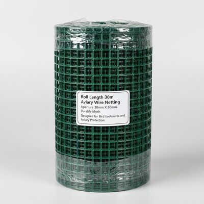 Roll Length 30m Aviary Wire Netting Aperture 30mm X 30mm Durable Mesh Designed for Bird Enclosures and Aviary Protection
