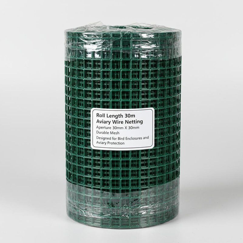 Roll Length 30m Aviary Wire Netting Aperture 30mm X 30mm Durable Mesh Designed for Bird Enclosures and Aviary Protection