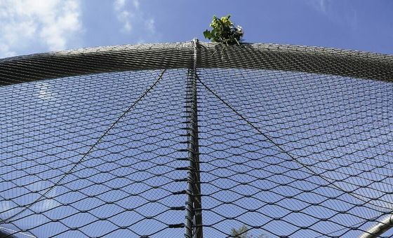 স্টেইনলেস স্টিল সেফটি নেটটিং ২.০মিমি তার ৬০x৬০মিমি ছিদ্র ফল সুরক্ষা