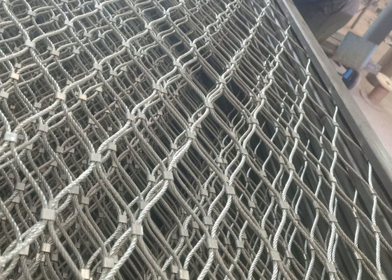 সিঁড়ি ব্যালকনি আর্কিটেকচারাল তারের জাল 50 X 50 মিমি গর্ত