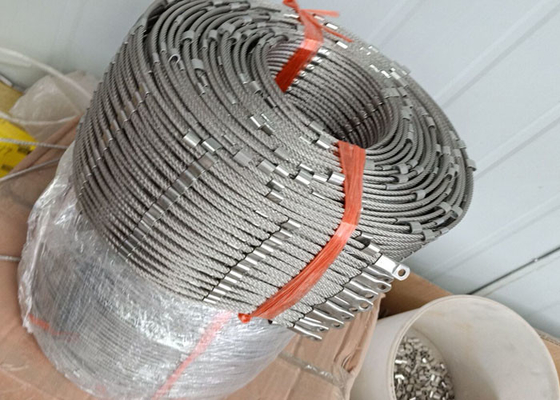 25x25mm 7x7 স্টেইনলেস স্টীল ফেরুল দড়ি জাল CE