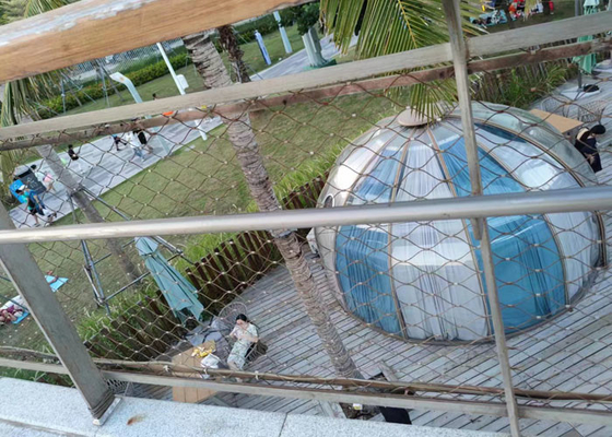 ব্যালাস্ট্রেড ইনফিল 2.0 মিমি ওয়্যার 60x60 MM সহ 316 X টেন্ড নমনীয় সুরক্ষা নেটিং