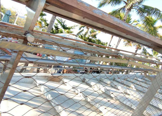 SS304 নমনীয় স্টেইনলেস স্টীল তারের তারের নেটিং 2.0 মিমি তার 50x50 মিমি হোল