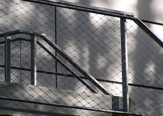 উচ্চ স্থায়িত্ব নেট টাইট ইস্পাত দড়ি জাল 25mm-300mm অ্যাপারচার আকার