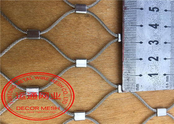 Ferrule প্রকার স্থাপত্য ওয়্যার জাল নিরাপত্তা নেট স্থাপত্য মেটাল জাল