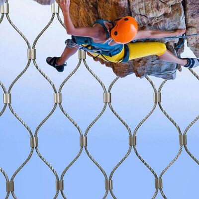 হ্যান্ড্রেল রেলিংয়ের জন্য এক্স-টাইপ ইনফিল স্টেইনলেস স্টিল রোপ জাল ব্যালস্ট্রেড প্রতিরক্ষামূলক নেট