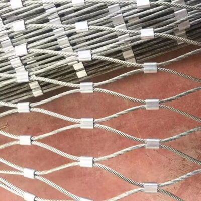 পাখি পাখির জন্য স্টেইনলেস স্টীল ফেরুল ওয়্যার রোপ মেশ