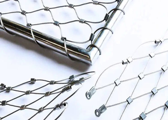 প্রাণী ঘের জন্য শক্তিশালী টেকসই 316 স্টেইনলেস স্টীল তারের দড়ি জাল