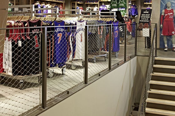 সেতুর সিঁড়ি স্টেইনলেস স্টীল ফেরুল দড়ি মেশ 2.0 মিমি তার 60*60 মিমি হোল