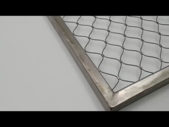 নমনীয় স্টেইনলেস স্টীল Ferrule দড়ি Mesh স্থাপত্য রম্বস ওয়েবনেট
